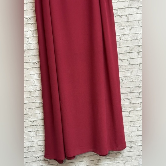 Zenobia Women's XXXL Maxi Dress Burgundy Layered Ruffles Sleeveless Lined Long - Picture 10 of 15